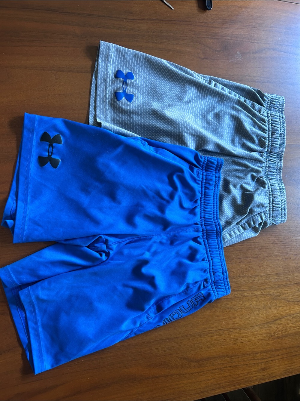 Under Armour Athletic Shorts Duo - Royal Blue & Gray Youth S